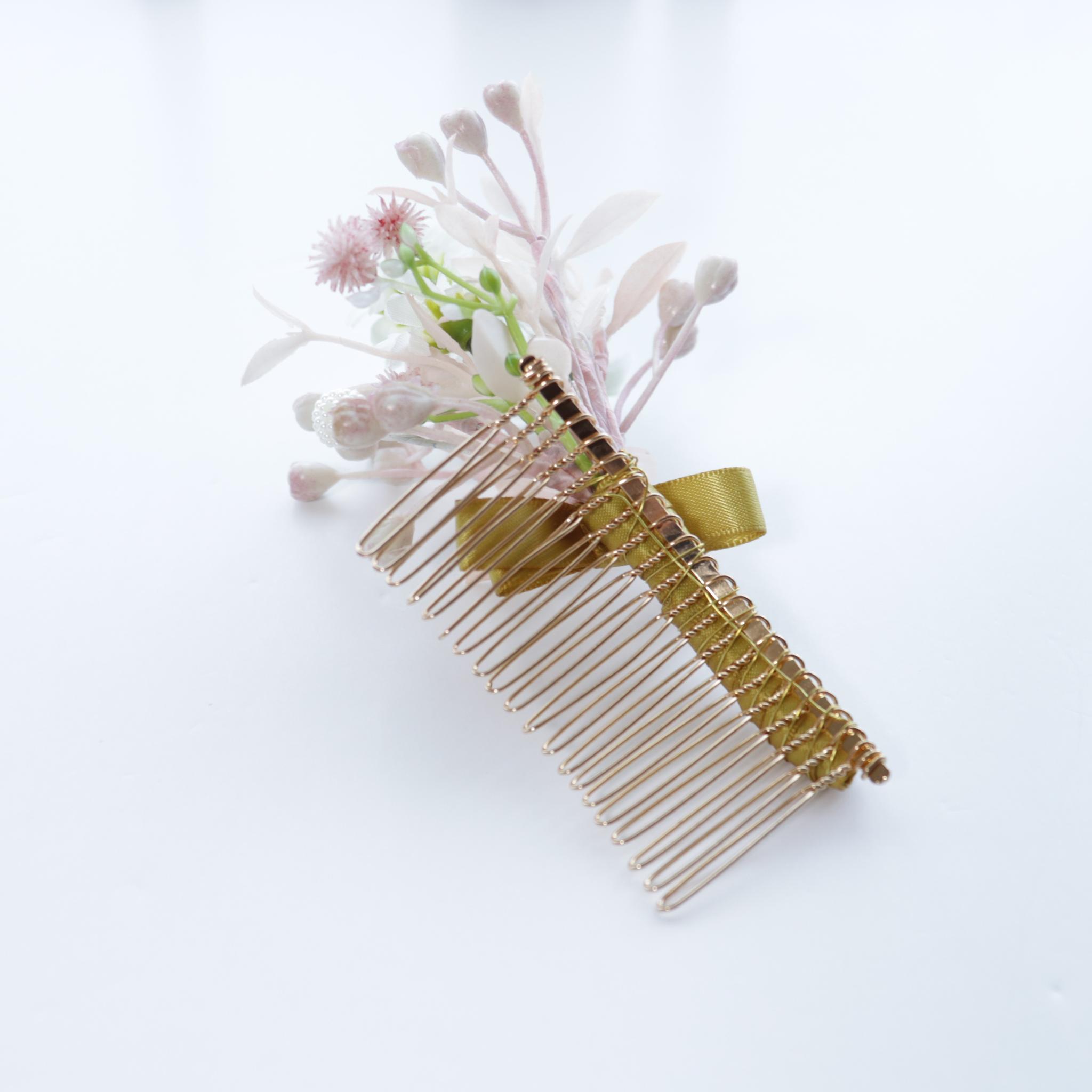 特別な日の髪飾り （コーム型・Uピン型セット） デージー | 4枚目