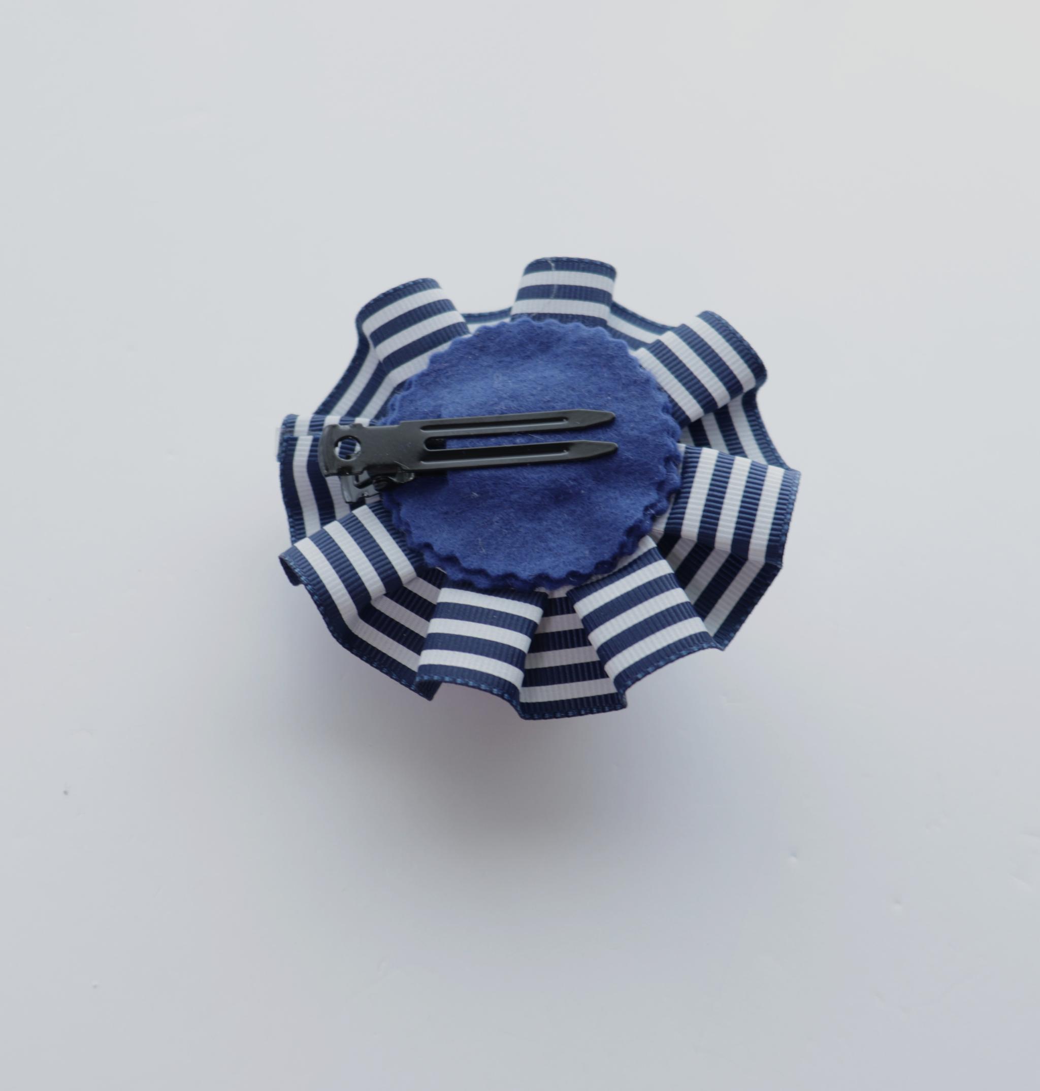 M-514【彩り花のヘアアクセサリー】　ラベンダー色（＊お子様やショートヘアOK）ケース付 | 6枚目