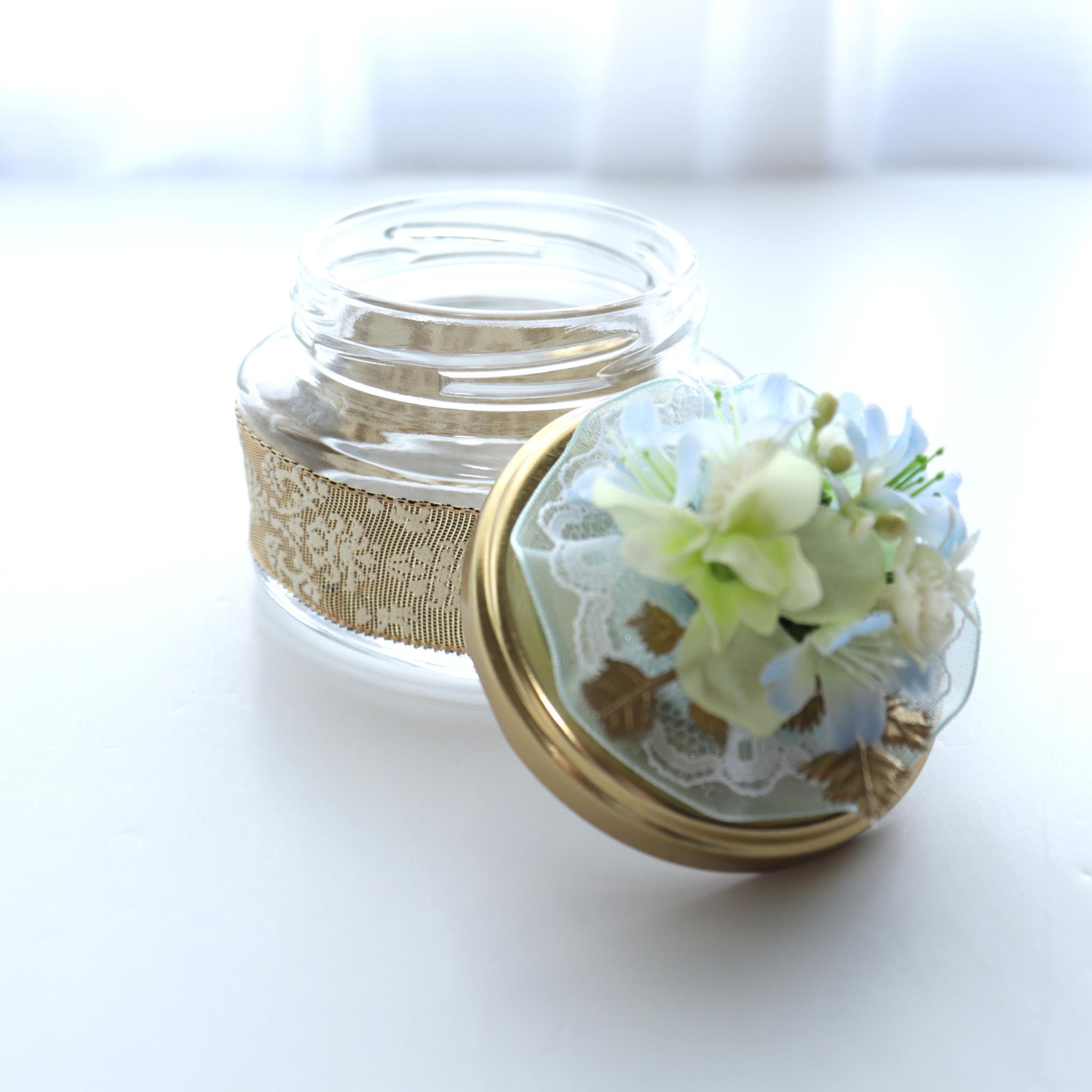 【メッセージフラワー　花小瓶　ブルーレース】 | 3枚目