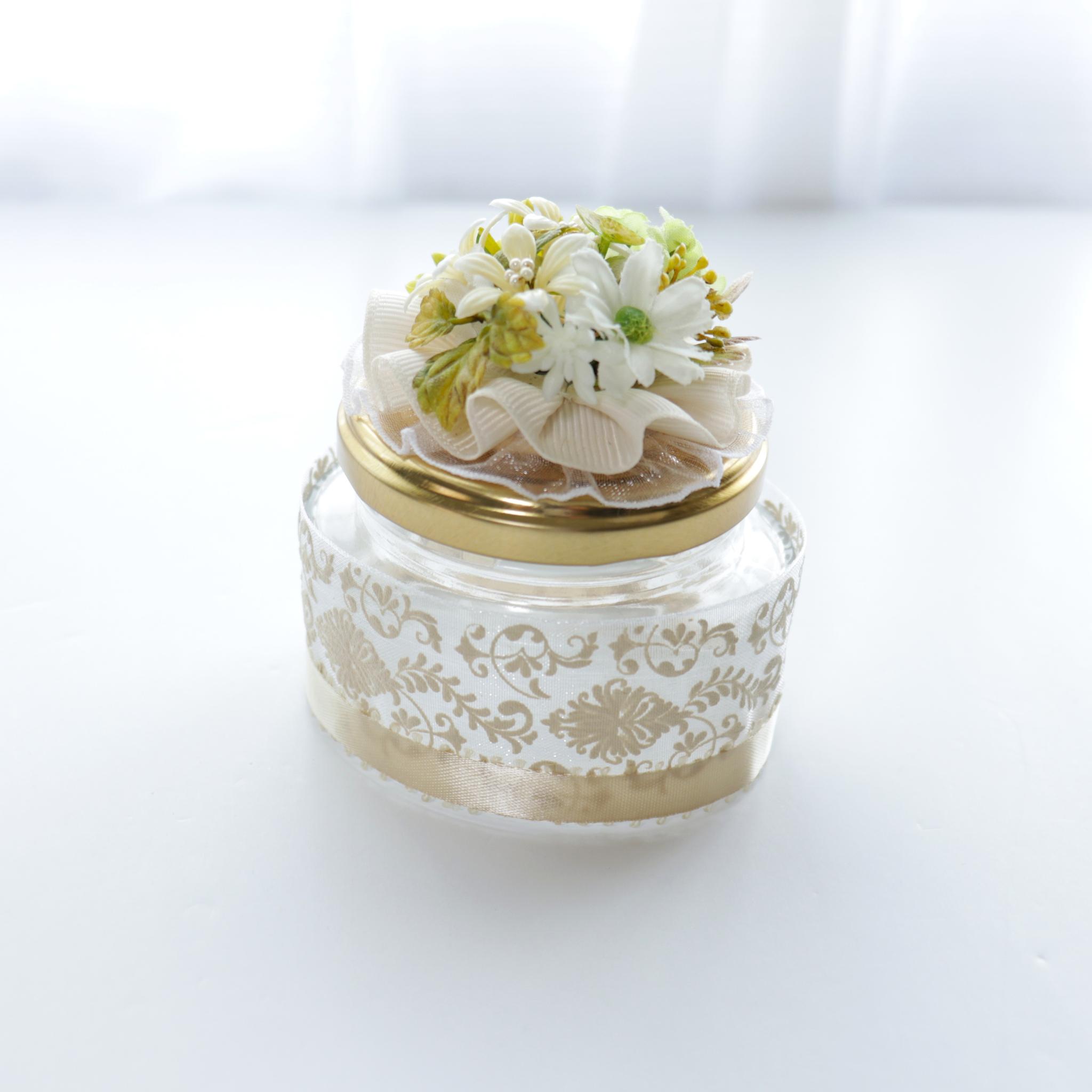 メッセージフラワー　花小瓶　黄色のドラジェと可憐な小花 | 2枚目