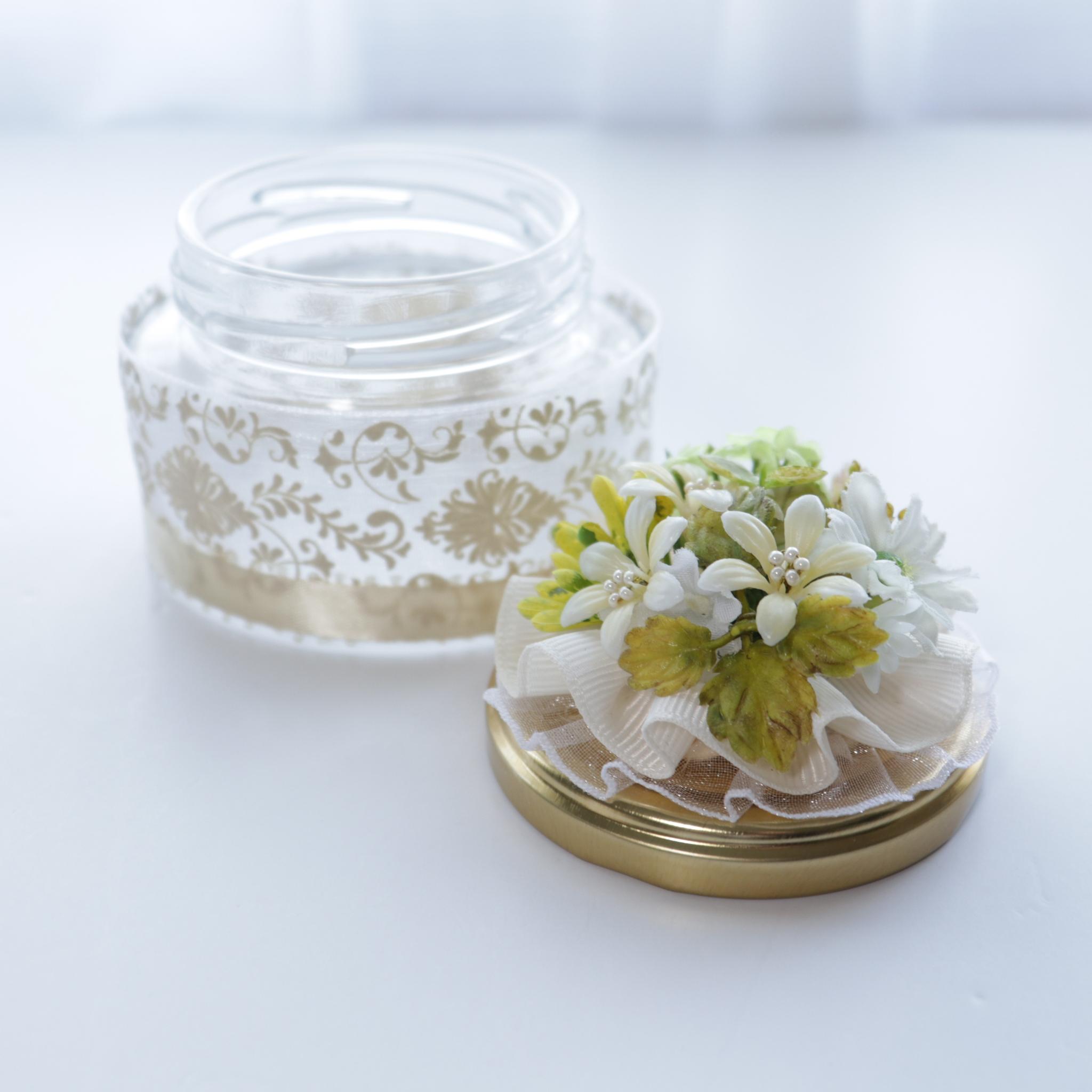 メッセージフラワー　花小瓶　黄色のドラジェと可憐な小花 | 4枚目