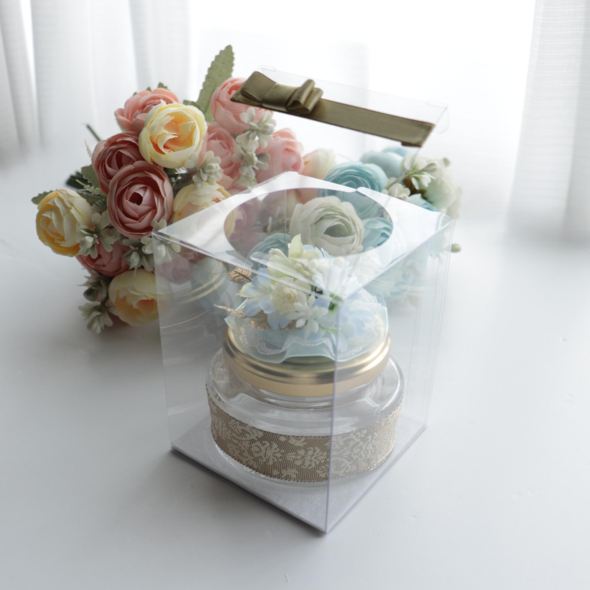 メッセージフラワー　花小瓶　黄色のドラジェと可憐な小花 | 9枚目