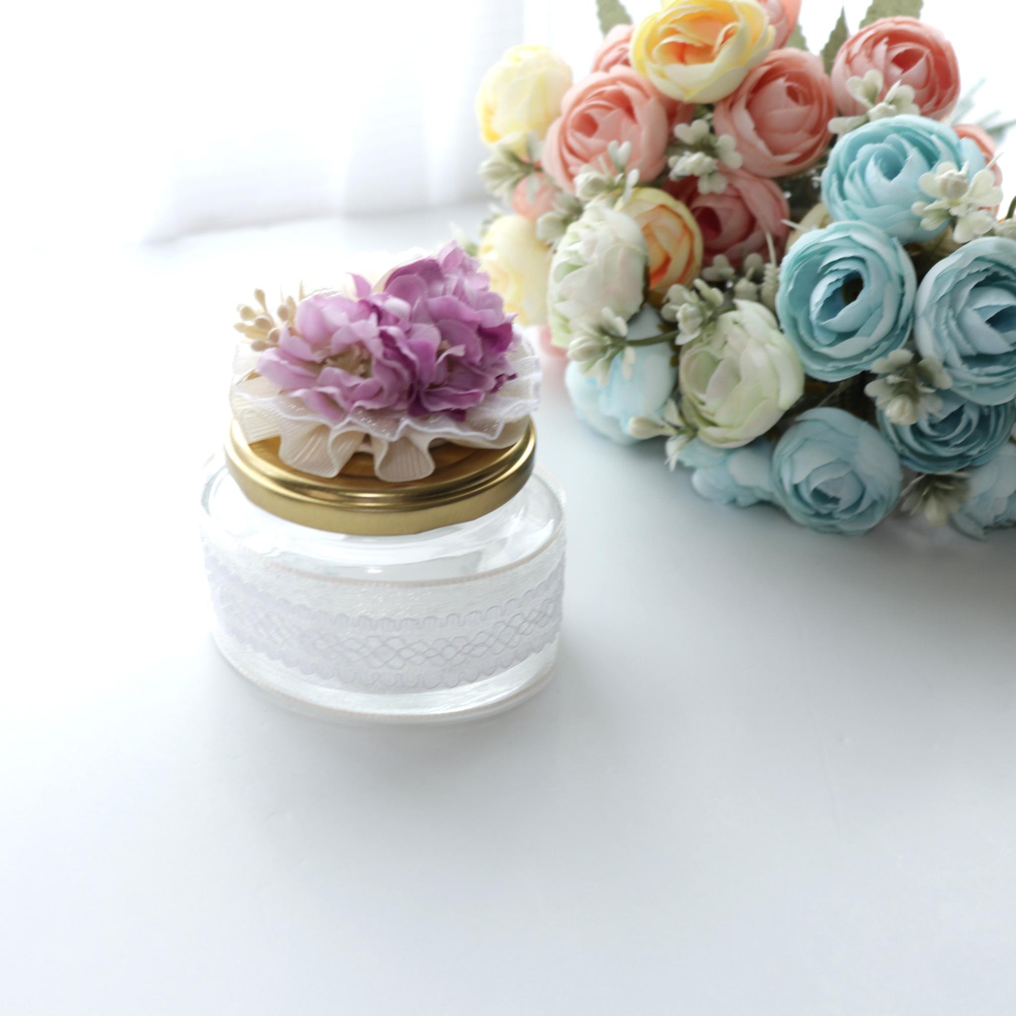 メッセージフラワー　花小瓶　ラベンダーカラー1枚目の画像