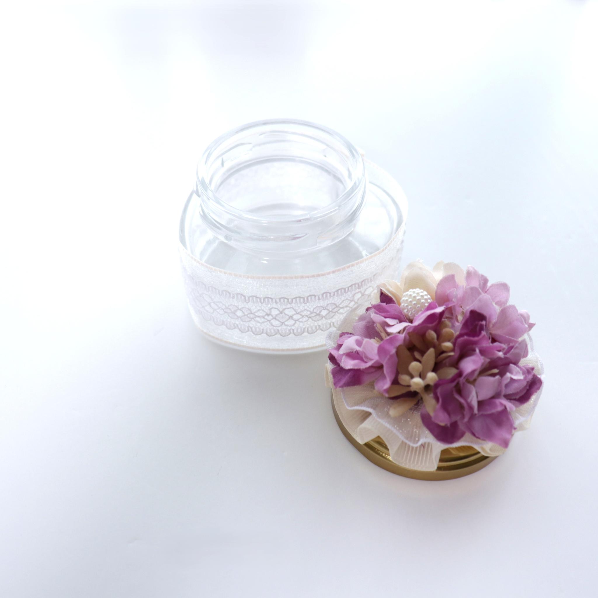 メッセージフラワー　花小瓶　ハート型　ラベンダーカラー | 3枚目