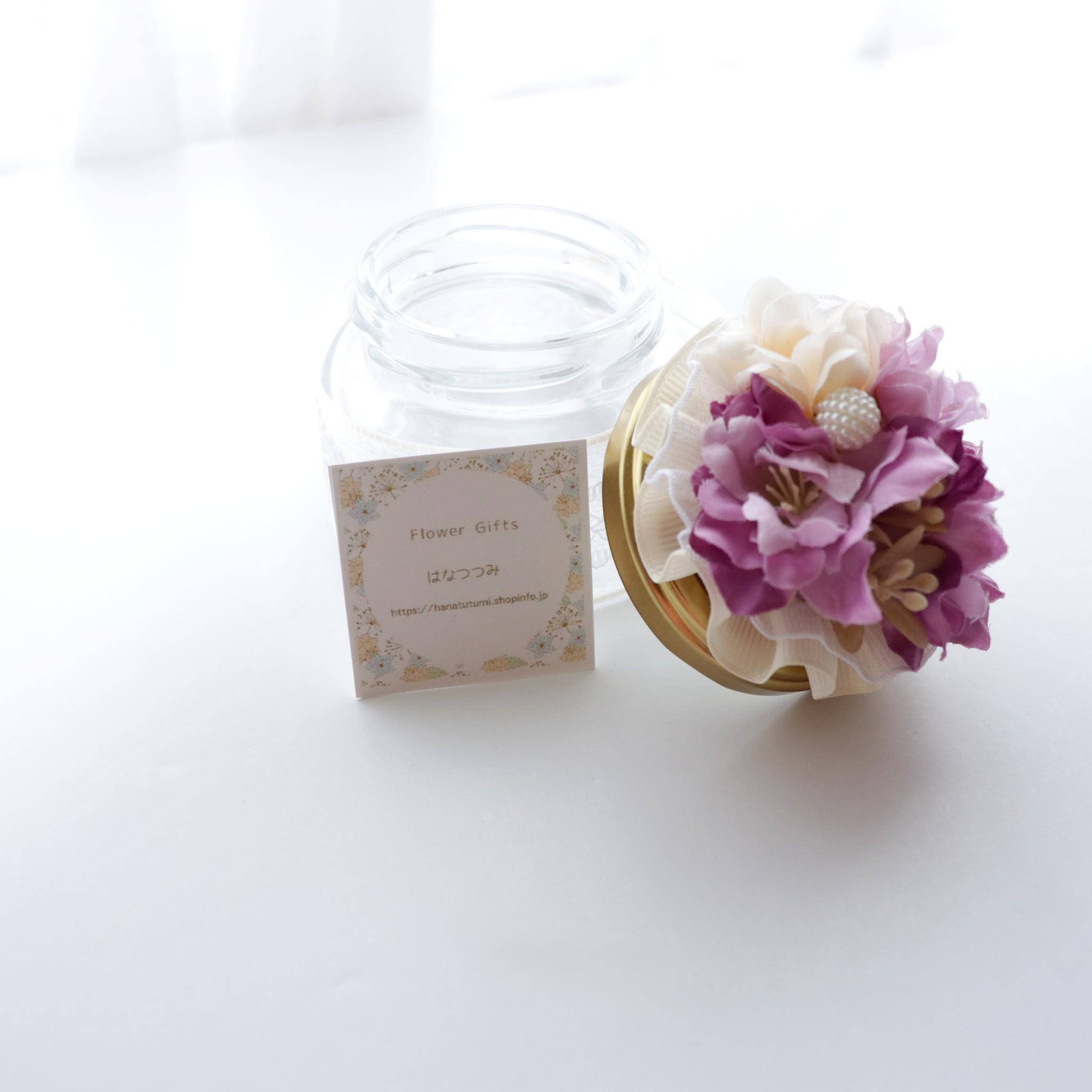 メッセージフラワー　花小瓶　ハート型　ラベンダーカラー | 4枚目