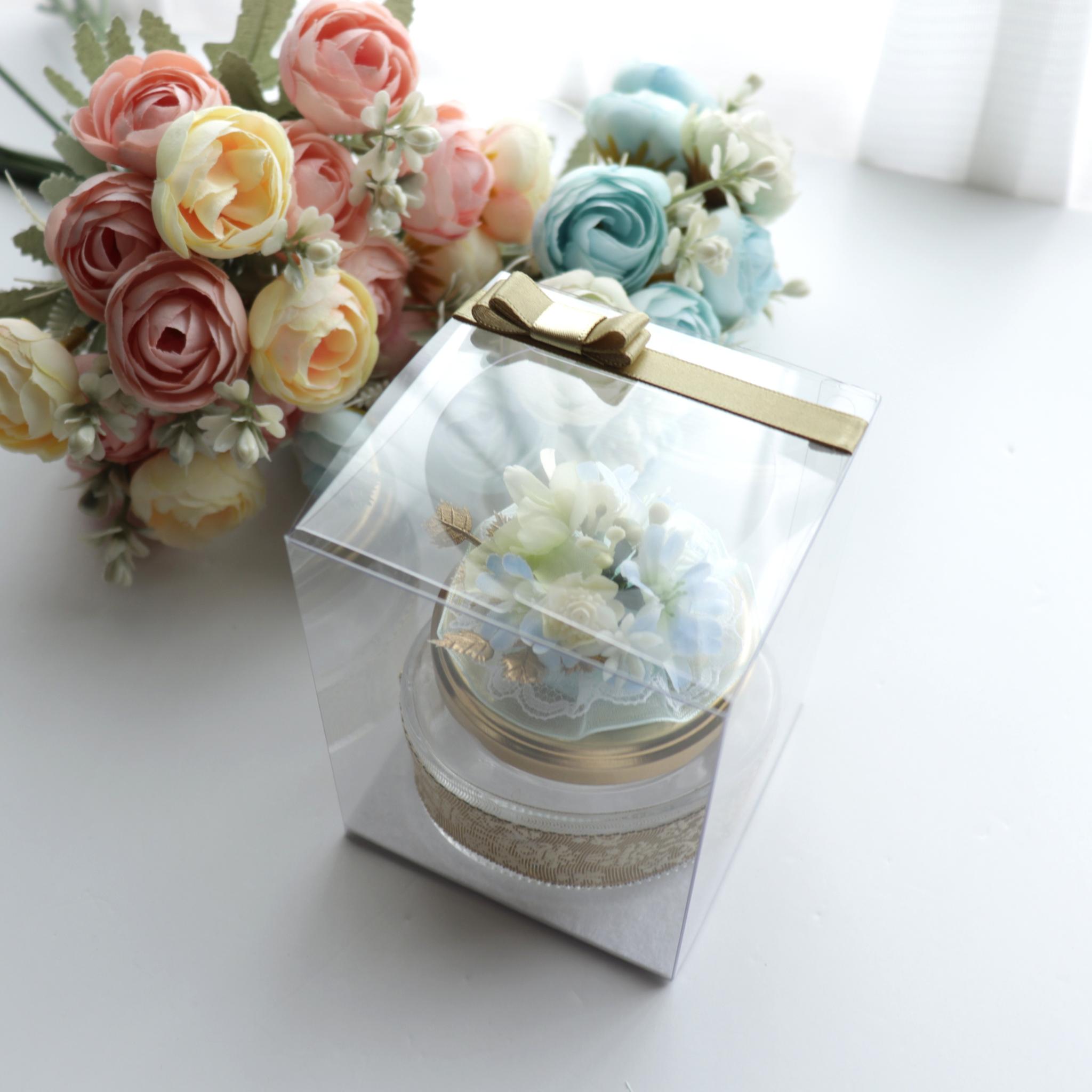 メッセージフラワー　花小瓶　ハート型　ラベンダーカラー | 6枚目