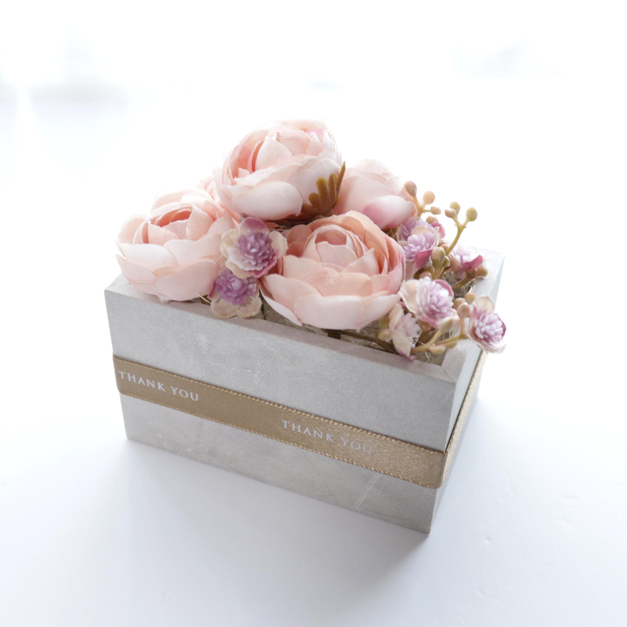 【送料込】メッセージフラワー【Floral box】ラナンキュラス ミルキーピンク *(送料:北海道・沖縄別途金額) | 6枚目