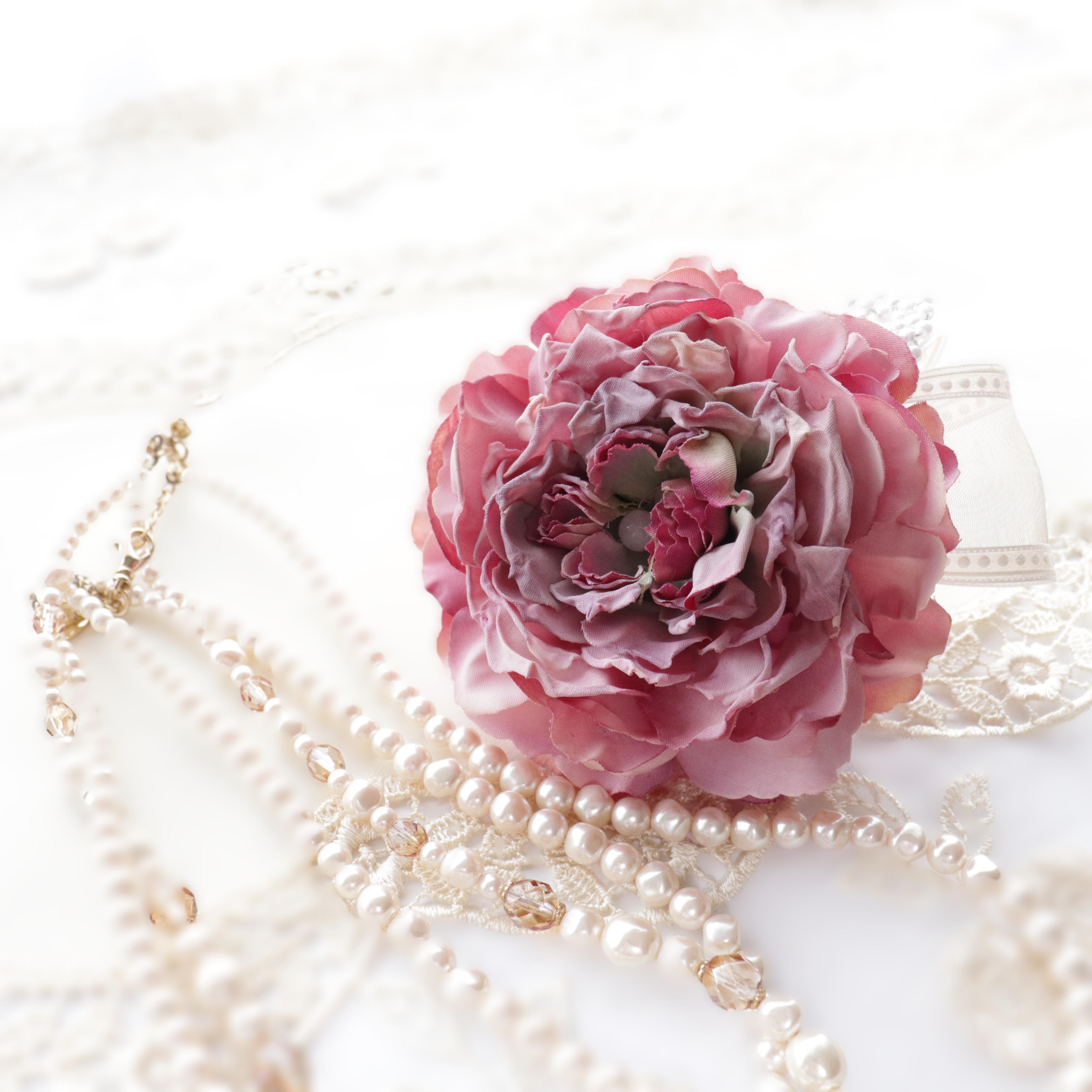 コサージュ ラナンキュラス ローズクォーツ (2wayタイプ)1枚目の画像